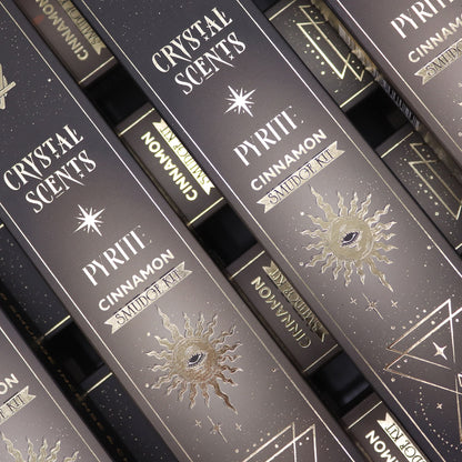 Encens purificateur au parfum de cristaux de pyrite - Cannelle