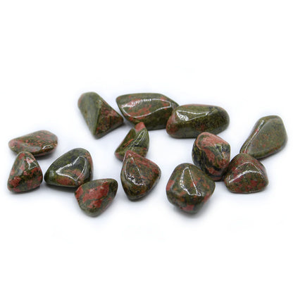 24 x L Tumble Stones - Unakite