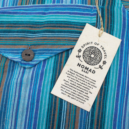 Nomad Sari Grandad Camisa - Turquesa - XL
