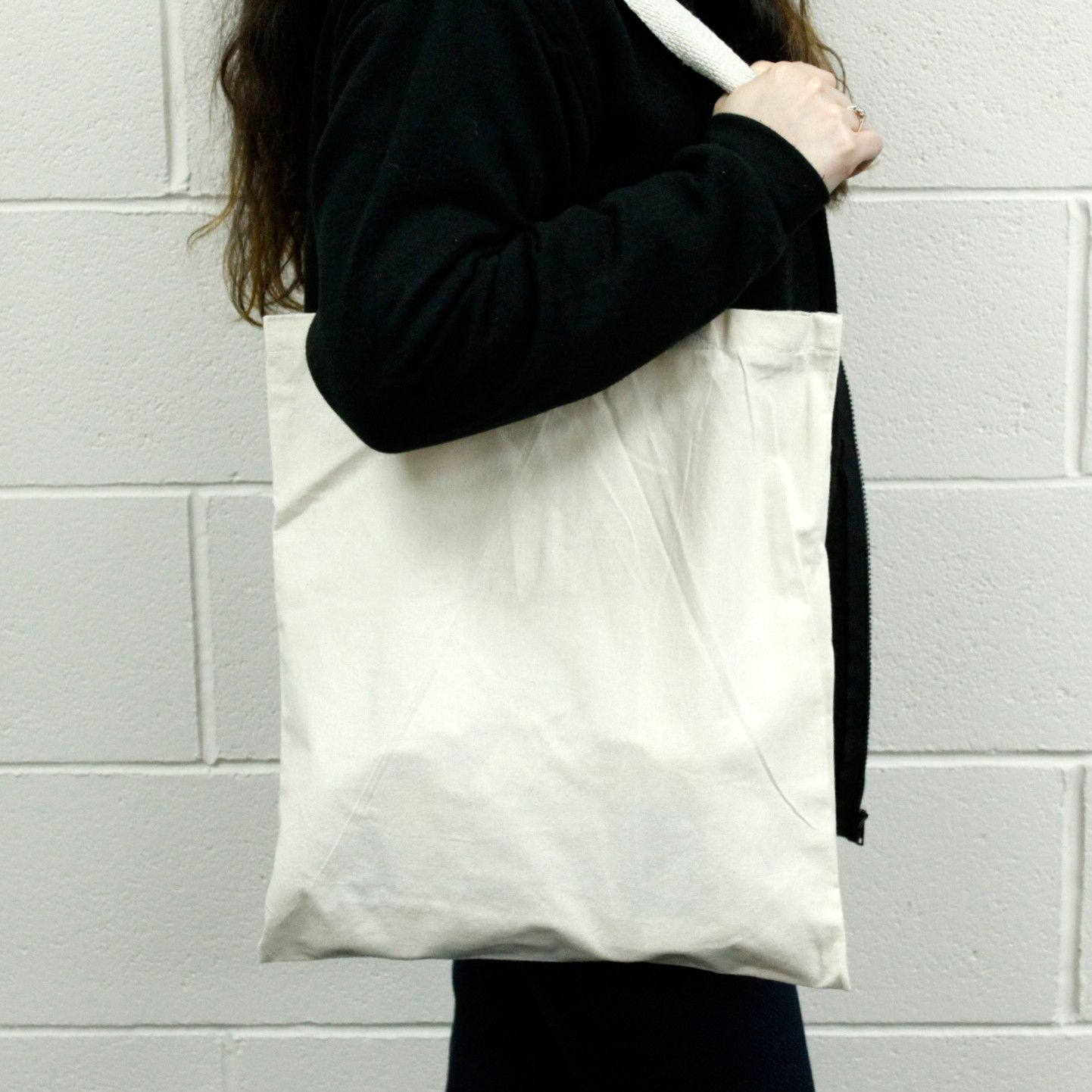 Bolso Algodón Natural Grande 38x42cm