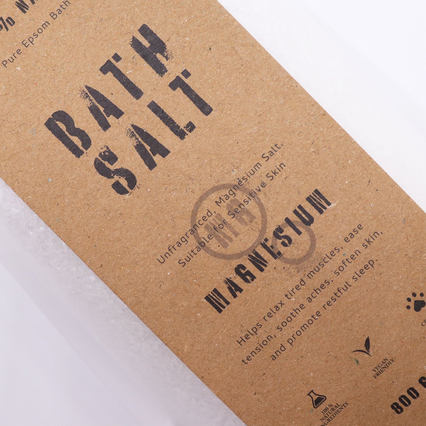 Greenman Rituals Sal de baño de Epsom con magnesio – Fórmula pura