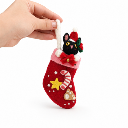Calcetines navideños de fieltro para mascotas - Selección mixta