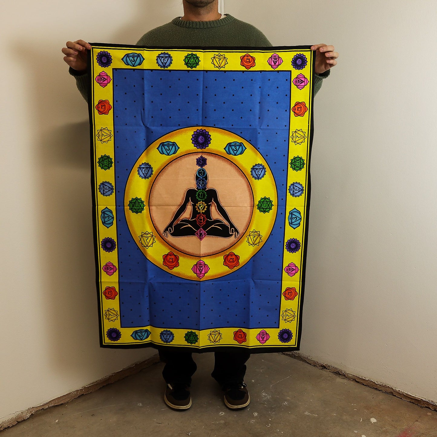 Arte de pared de algodón (70x110cm) - Chakra Vibrante