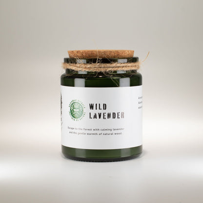 Greenman Woodwick Sojawachs-Kerze - Wilder Lavendel