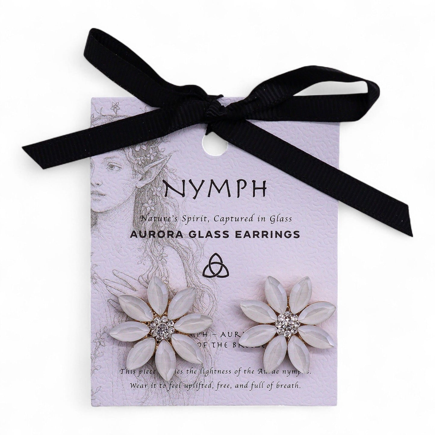 Perle - Vintage Glas - Blumen - Ohrringe