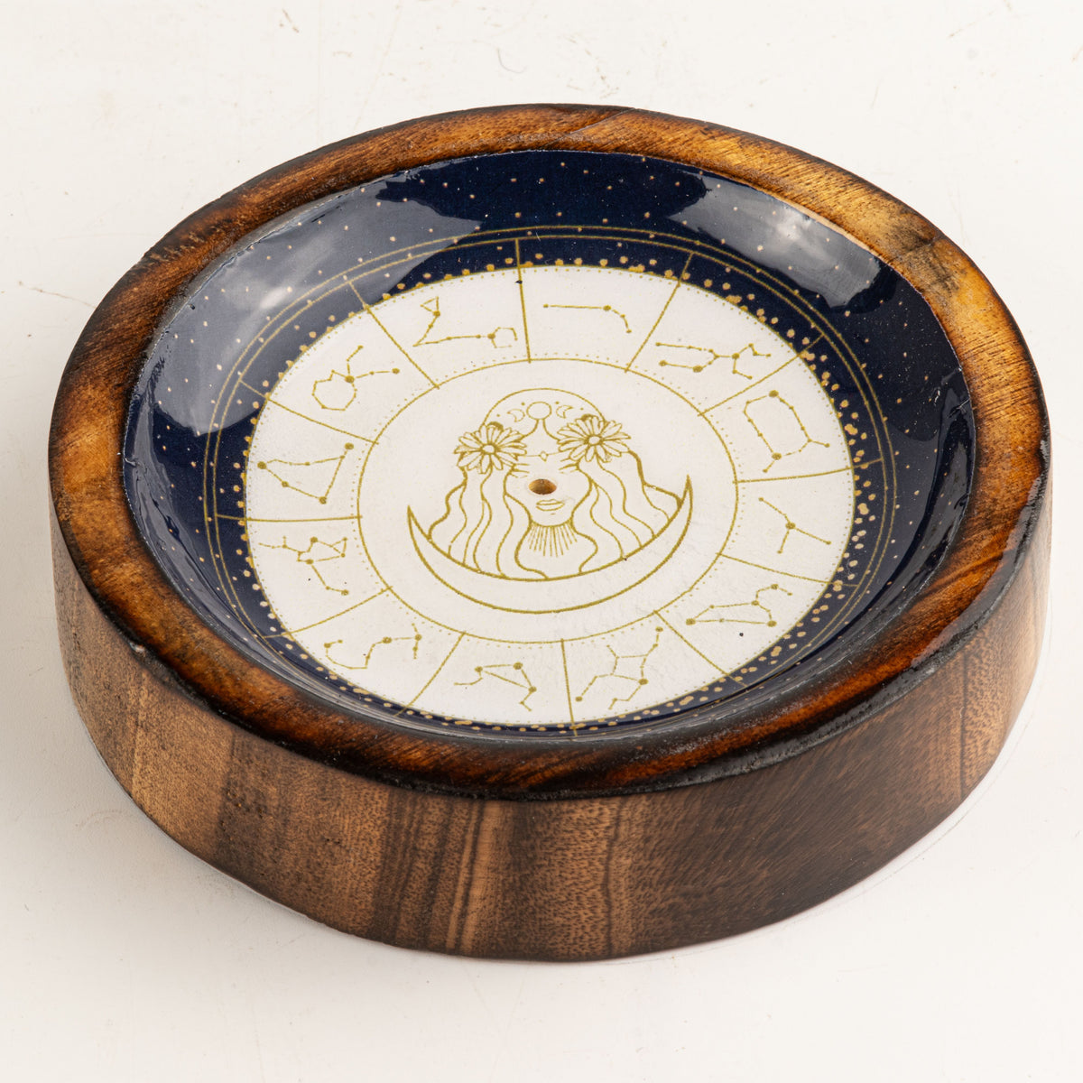 Mini cuenco y soporte para varitas de incienso Signo del Zodiaco – Virgo