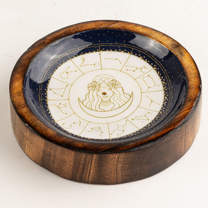 Mini cuenco y soporte para varitas de incienso Signo del Zodiaco – Virgo