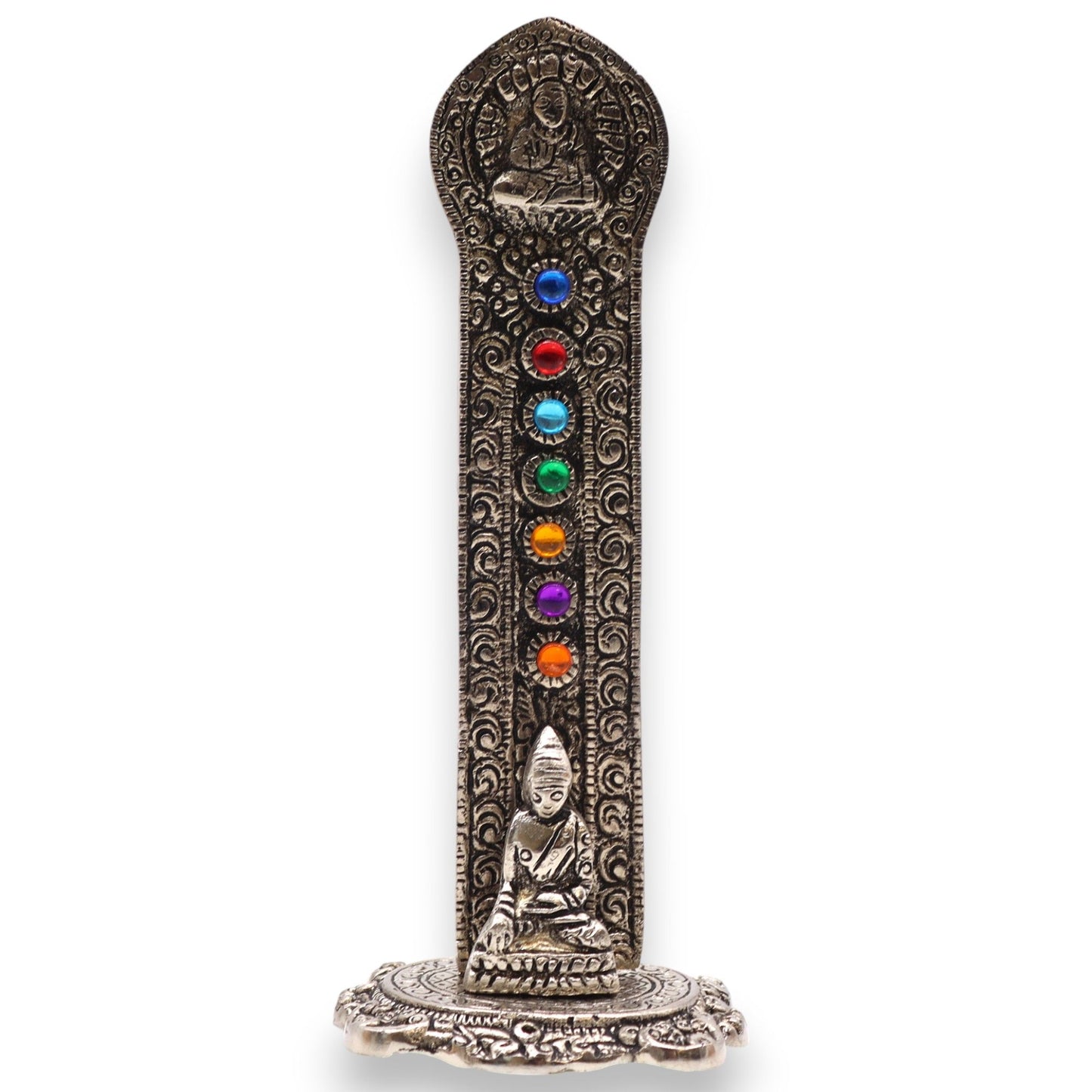 Räucherstäbchenhalter Buddha Tower 7 Chakren 16x6x7cm