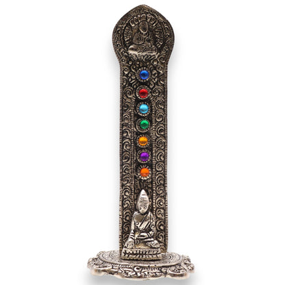 Räucherstäbchenhalter Buddha Tower 7 Chakren 16x6x7cm