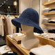 Nomad Sari Chapeau de soleil en paille souple - Bleu marine