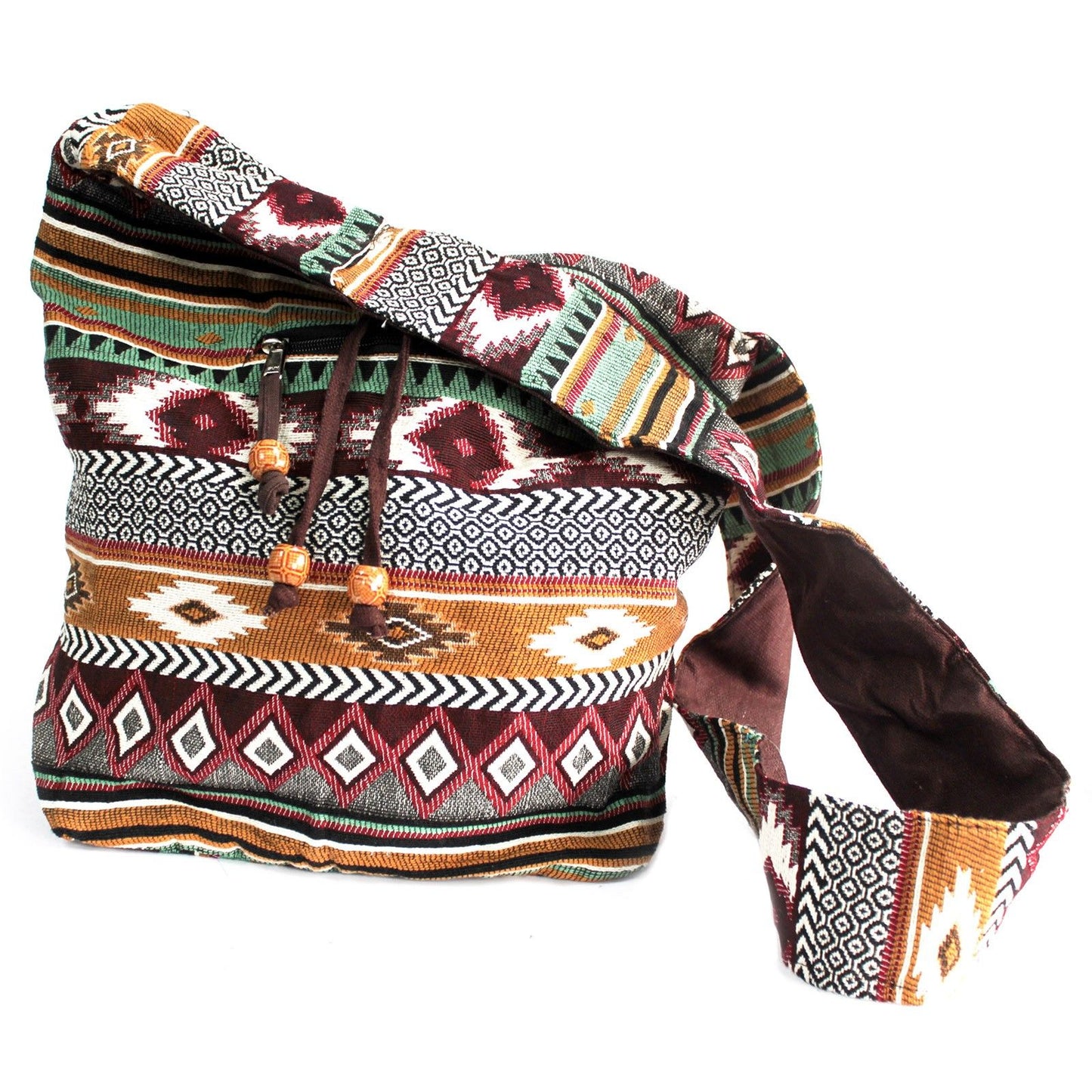 Mochila Pequeña Jacquard Chocolate