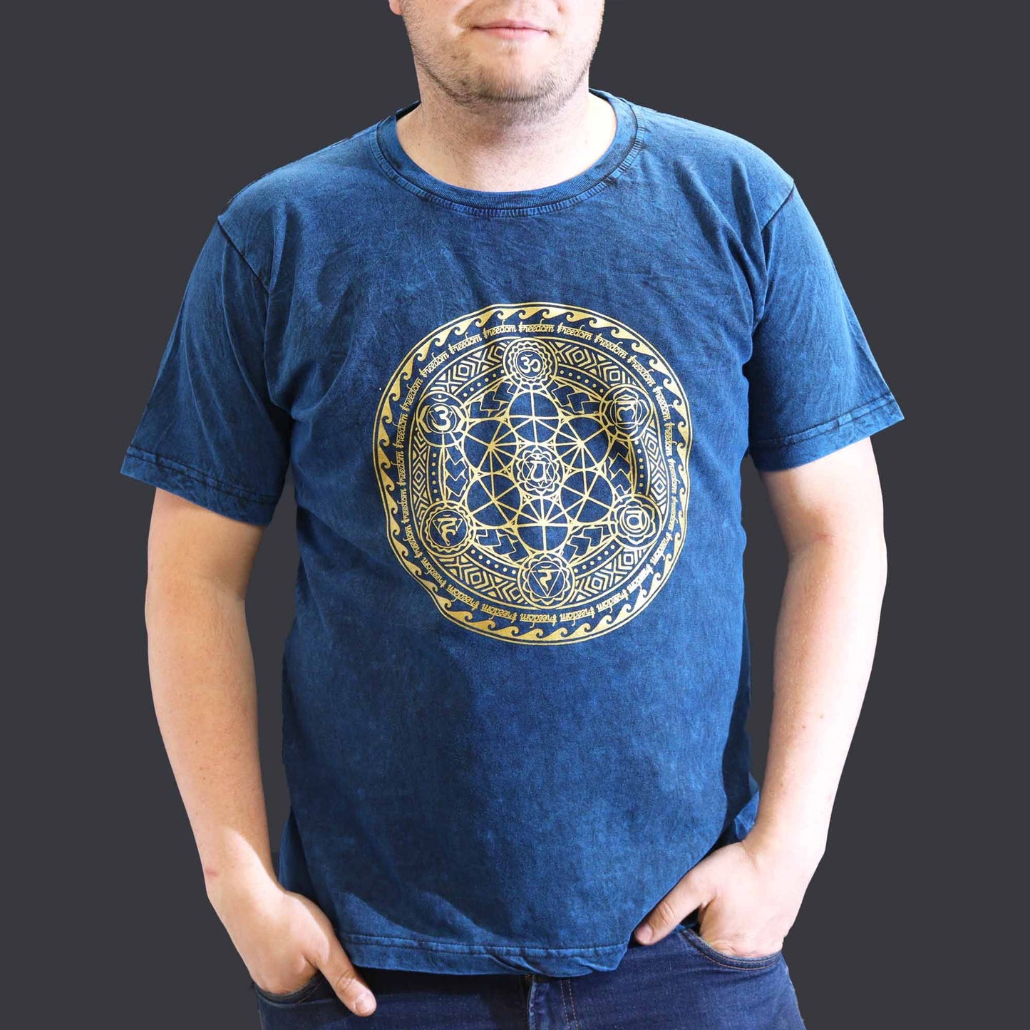 T-shirt oversize Nomad Sari - Chakra - Bleu