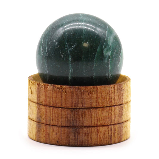 40 mm indische Jade-Kristallkugel mit Ständer