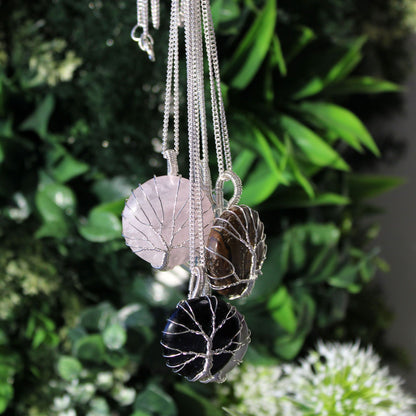Collier Arbre de Vie - Quartz Rose