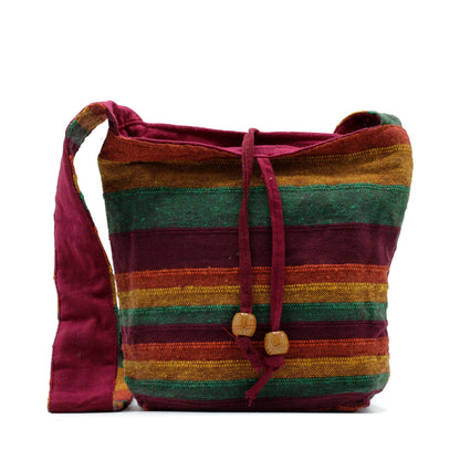 Nepal Messenger Bag - Mountain Trek Hellbraun &amp; Grün
