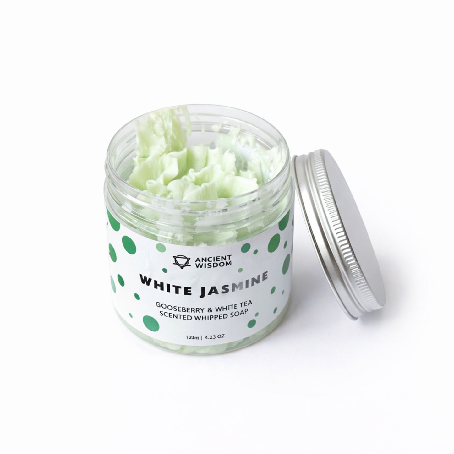 Jabón de crema batida con grosella espinosa y té blanco 120 g