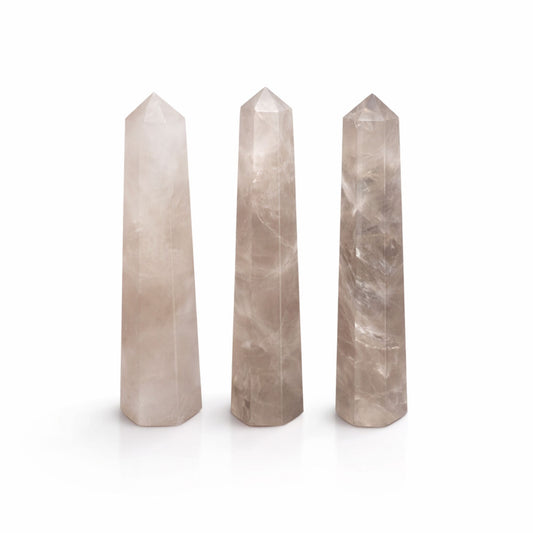 Punta obelisco de seis caras de piedra preciosa aproximadamente 11 cm - cuarzo ahumado