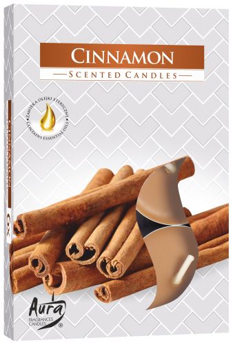 Set of 6 Scented Tea Lights - Cinnamon