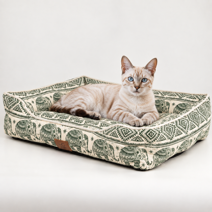 Paw Bed - Lucky Elephant - Verde - 60x50x14cm