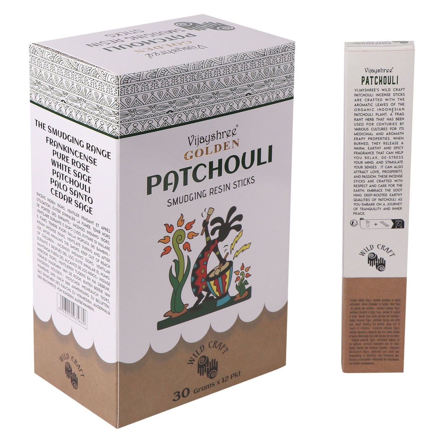 Varillas de resina para difuminar con pachulí dorado 30g (6 unidades)