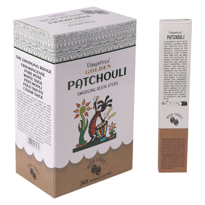 Varillas de resina para difuminar con pachulí dorado 30g (6 unidades)