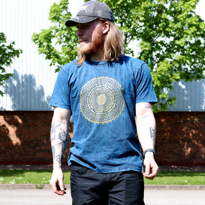 T-shirt Nomad Sari Large - Mandala - Bleu