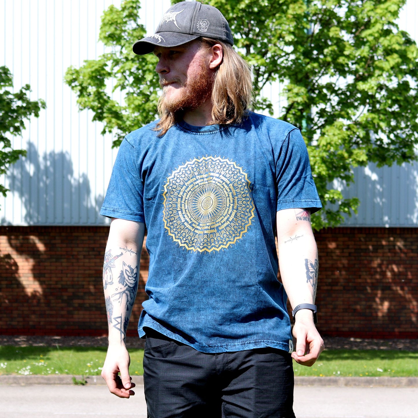 T-shirt Nomad Sari Large - Mandala - Bleu