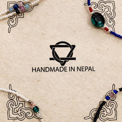 Feiner Lapislazuli- und Türkis-Anhänger aus Nepal – Halskette (42 cm)