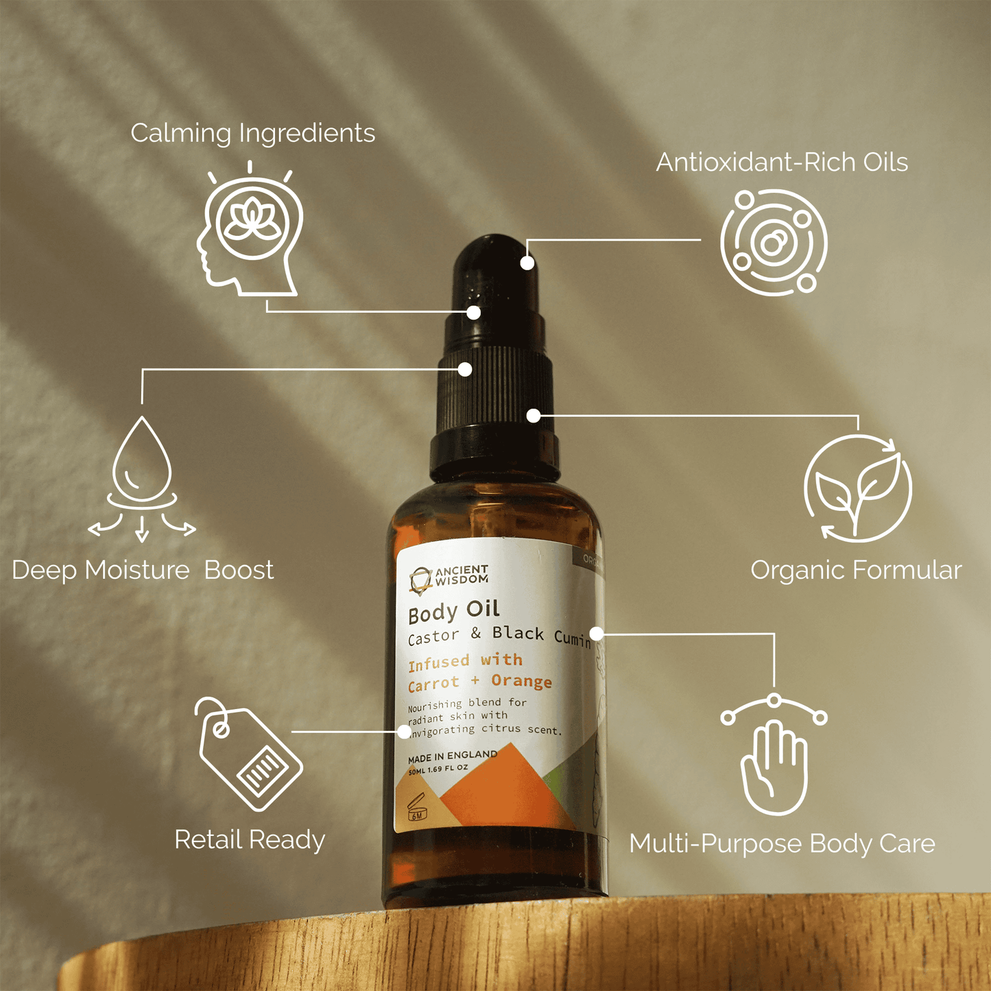 Organic Body Oil 50ml - Carrot and Orange