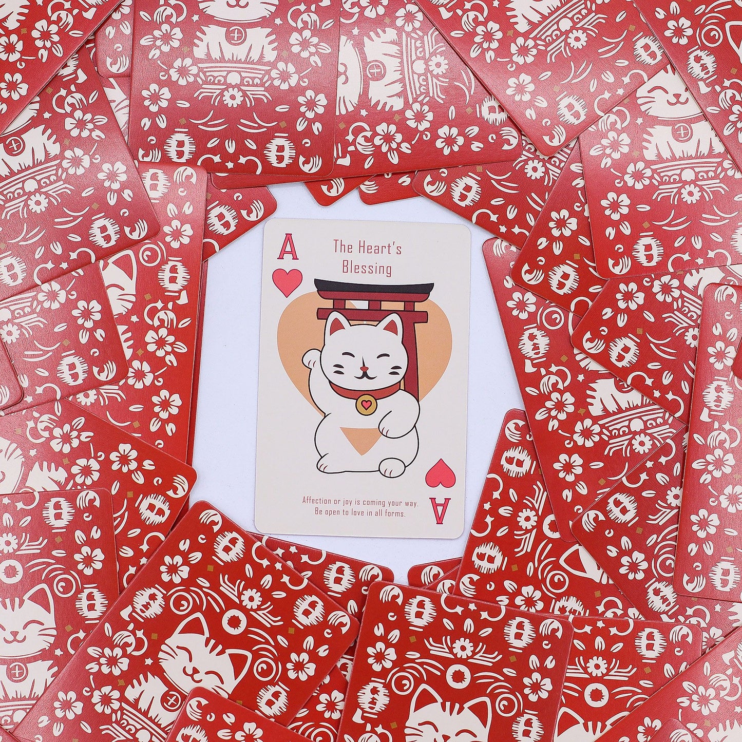 Glückskatzen-Spiel- und Orakelkarten – Maneki Neko Deck