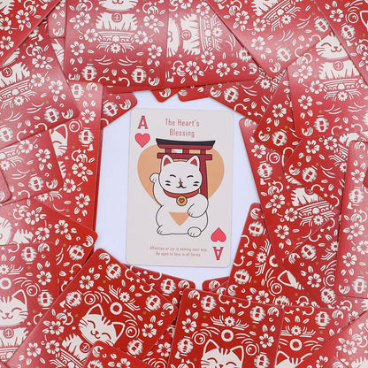 Glückskatzen-Spiel- und Orakelkarten – Maneki Neko Deck