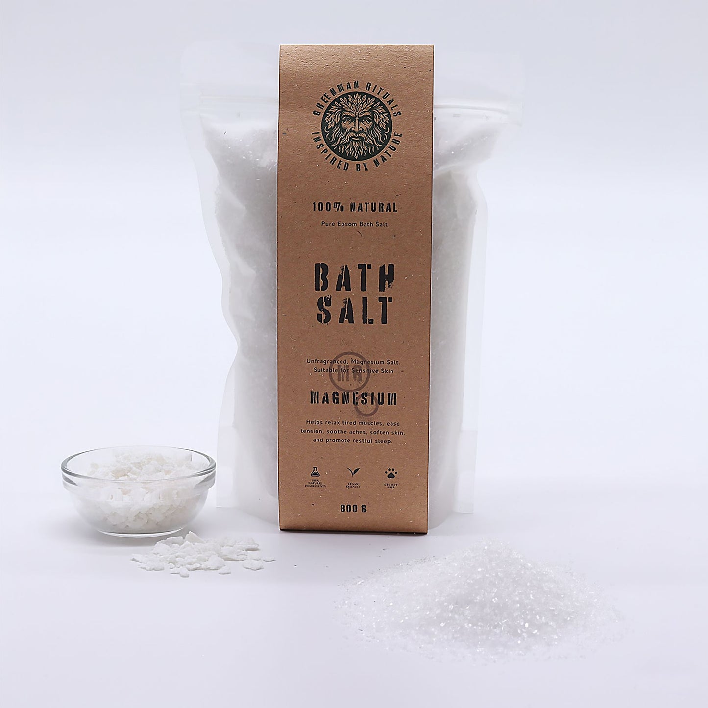 Sels de bain Epsom Greenman Rituals au magnésium – Formule pure