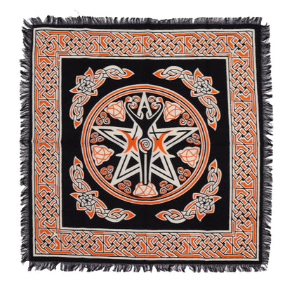Mantel de altar esotérico con flecos - Madre Tierra