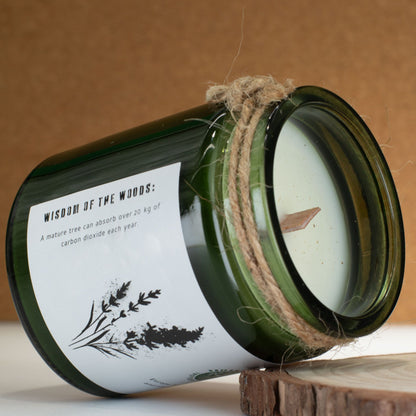 Greenman Woodwick Sojawachs-Kerze - Wilder Lavendel