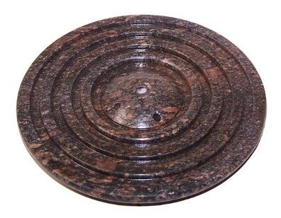 Assiette à encens circulaire en stéatite 10 cm