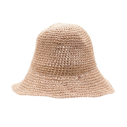 Nomad Sari Chapeau de paille à large bord - Rose Poudré