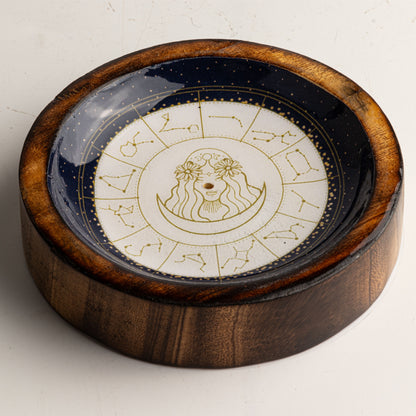 Mini cuenco y soporte para varitas de incienso Signo del Zodiaco – Virgo