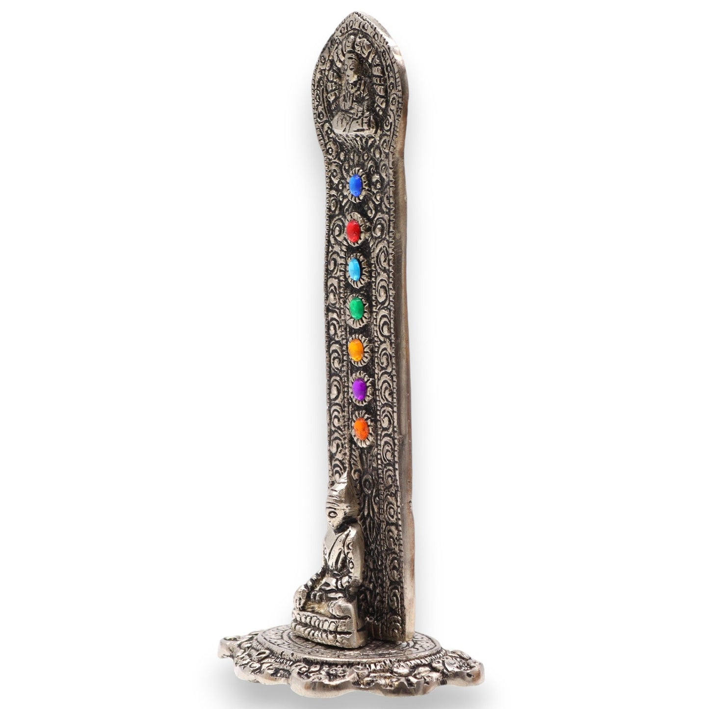 Räucherstäbchenhalter Buddha Tower 7 Chakren 16x6x7cm