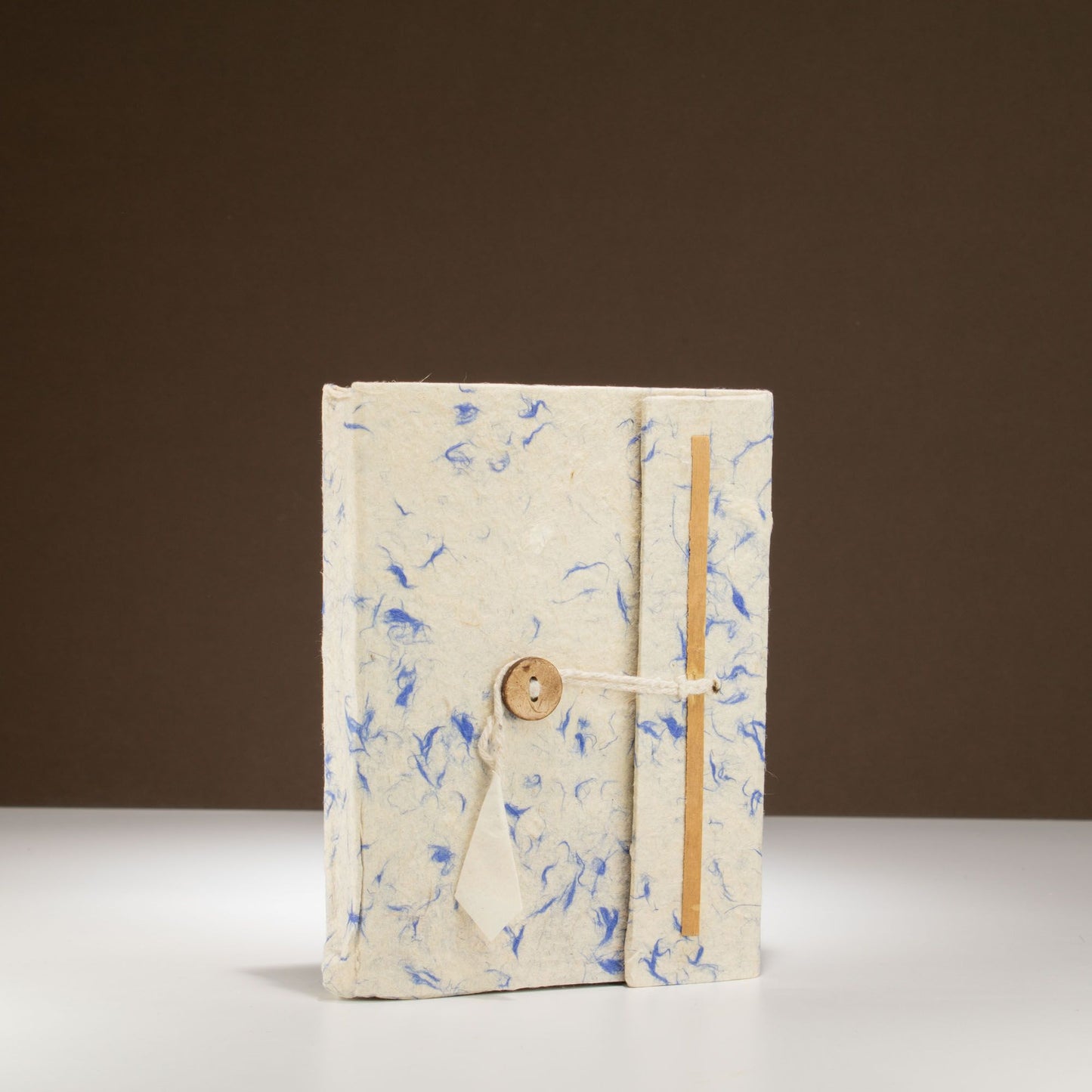 Carnet Lokta moyen - Coton bleu mélangé - 45 feuilles