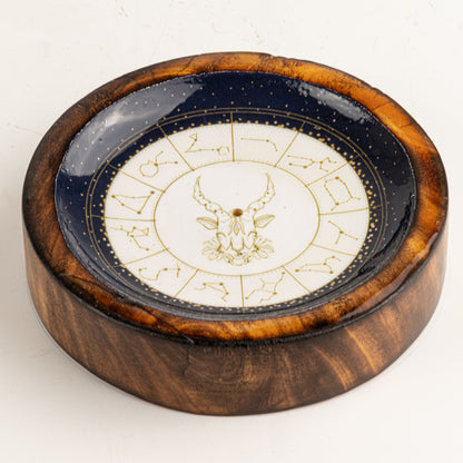 Mini cuenco y soporte para varitas de incienso Signo del Zodiaco – Capricornio