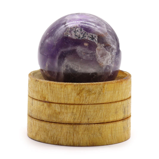 40 mm afrikanische Amethyst-Kristallkugel mit Ständer