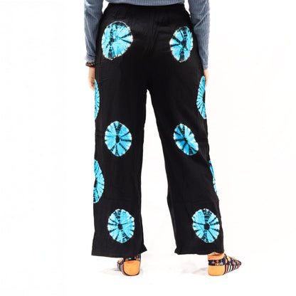Loungehose im japanischen Stil - Groß - Schwarz, Blau