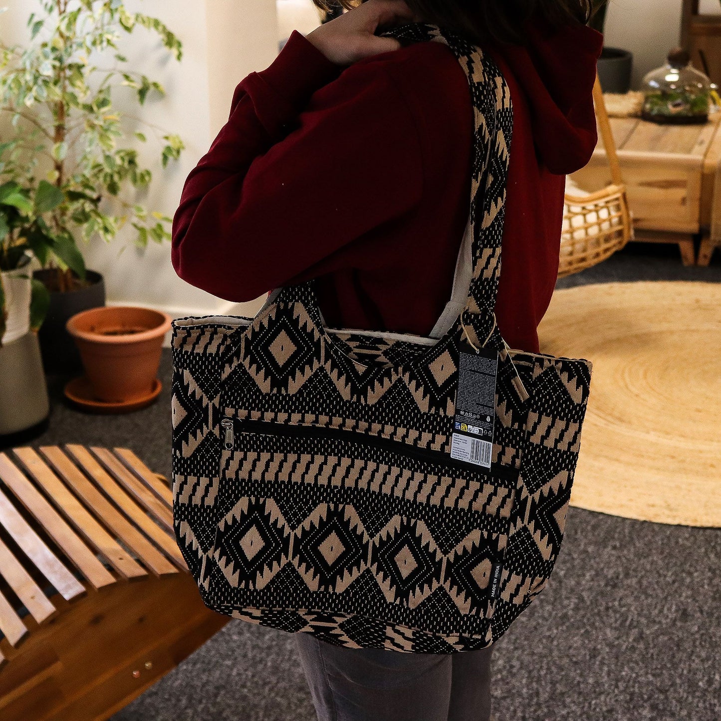 Bolsas Jacquard Naturales - Telar del Desierto - Bolsa Wander Muse