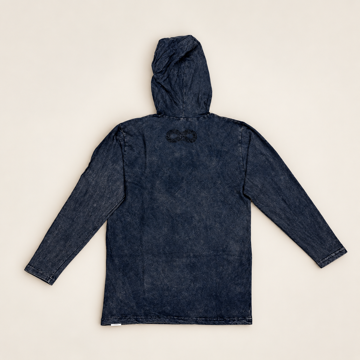 Camisa con capucha pequeña lavada a la piedra con bolsillo canguro - Lavanda polvorienta