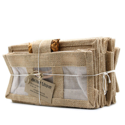 Bolsa de Regalo con Ventana de Yute Puro y Algodón - 3 Ventanas