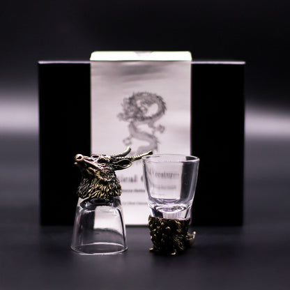 Geschenkset mit 6 Schnapsgläsern (50 ml) - Wild Forest Creatures - Antik Bronze