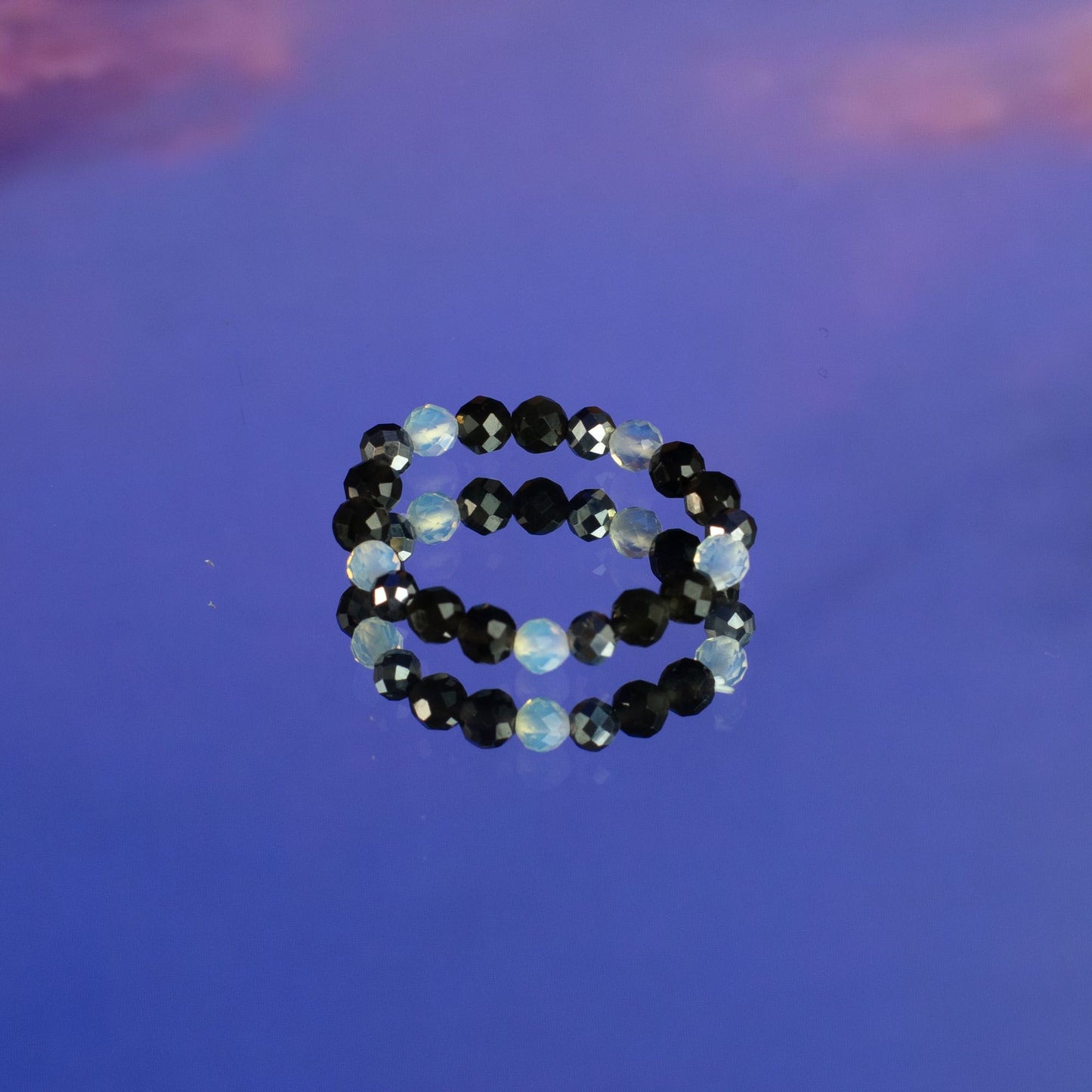 Nymphengeist-Edelsteinring-Set – Vollmond