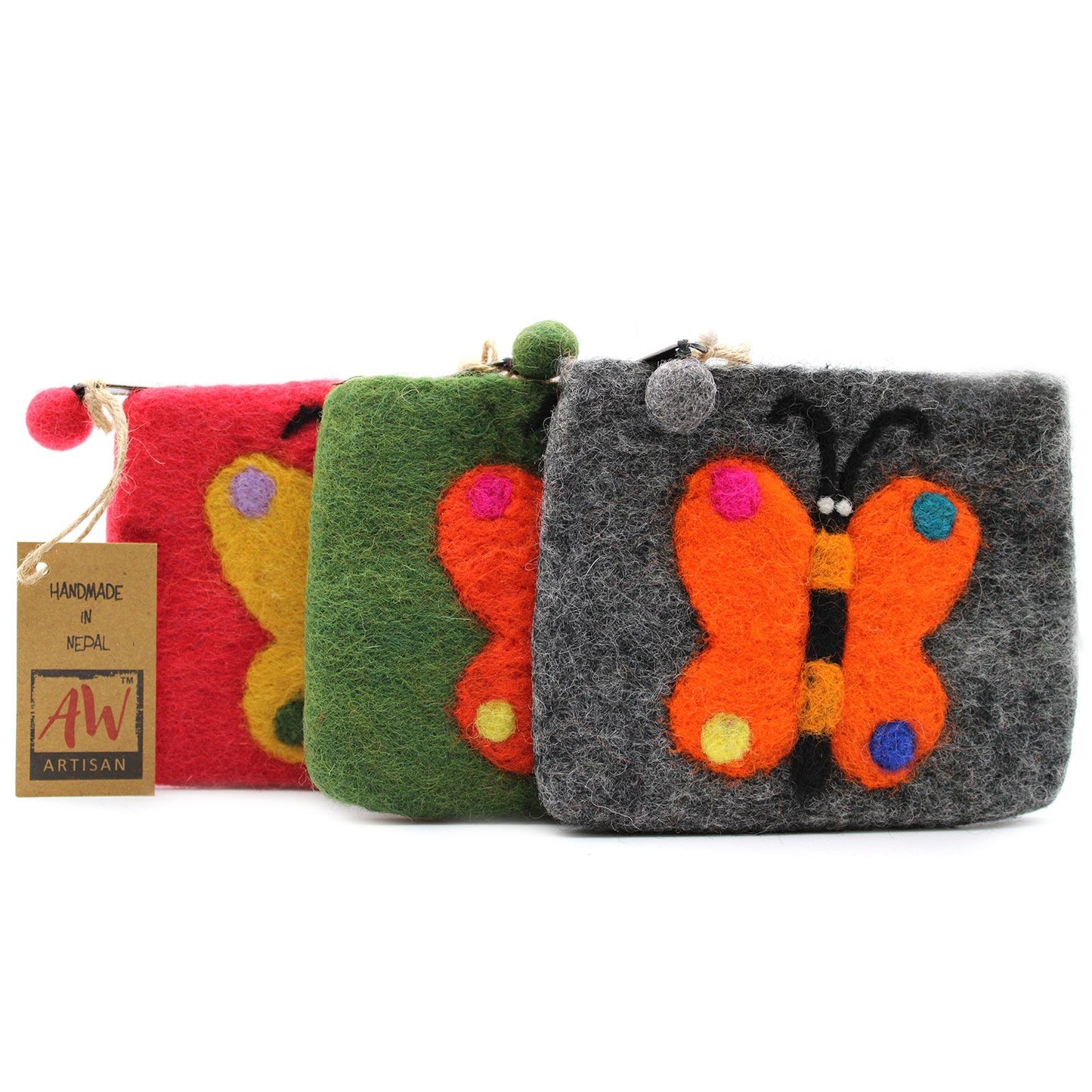 Naturfilz-Etui (sortiert) - Großer Schmetterling