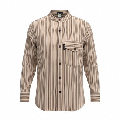 Nomad Sari Camisa de abuelo - Marrón beige - Mediano