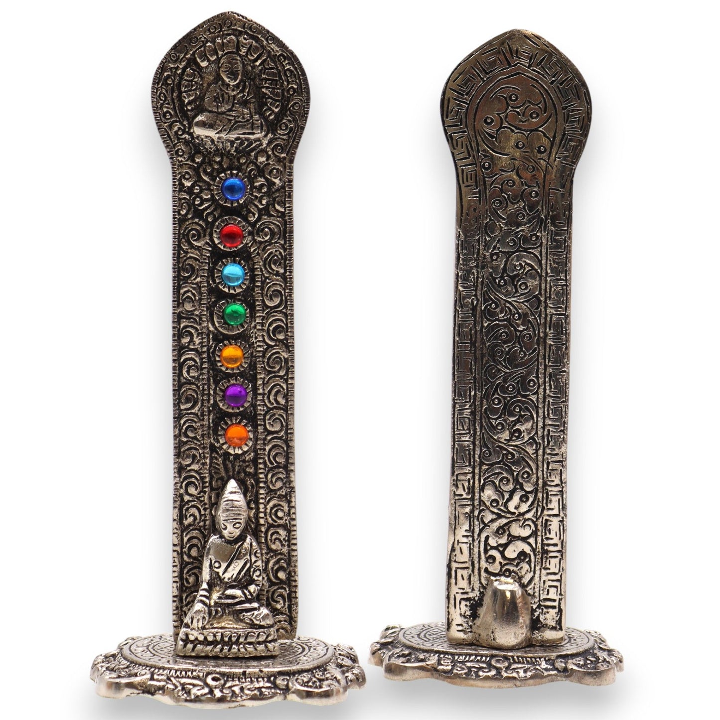 Räucherstäbchenhalter Buddha Tower 7 Chakren 16x6x7cm